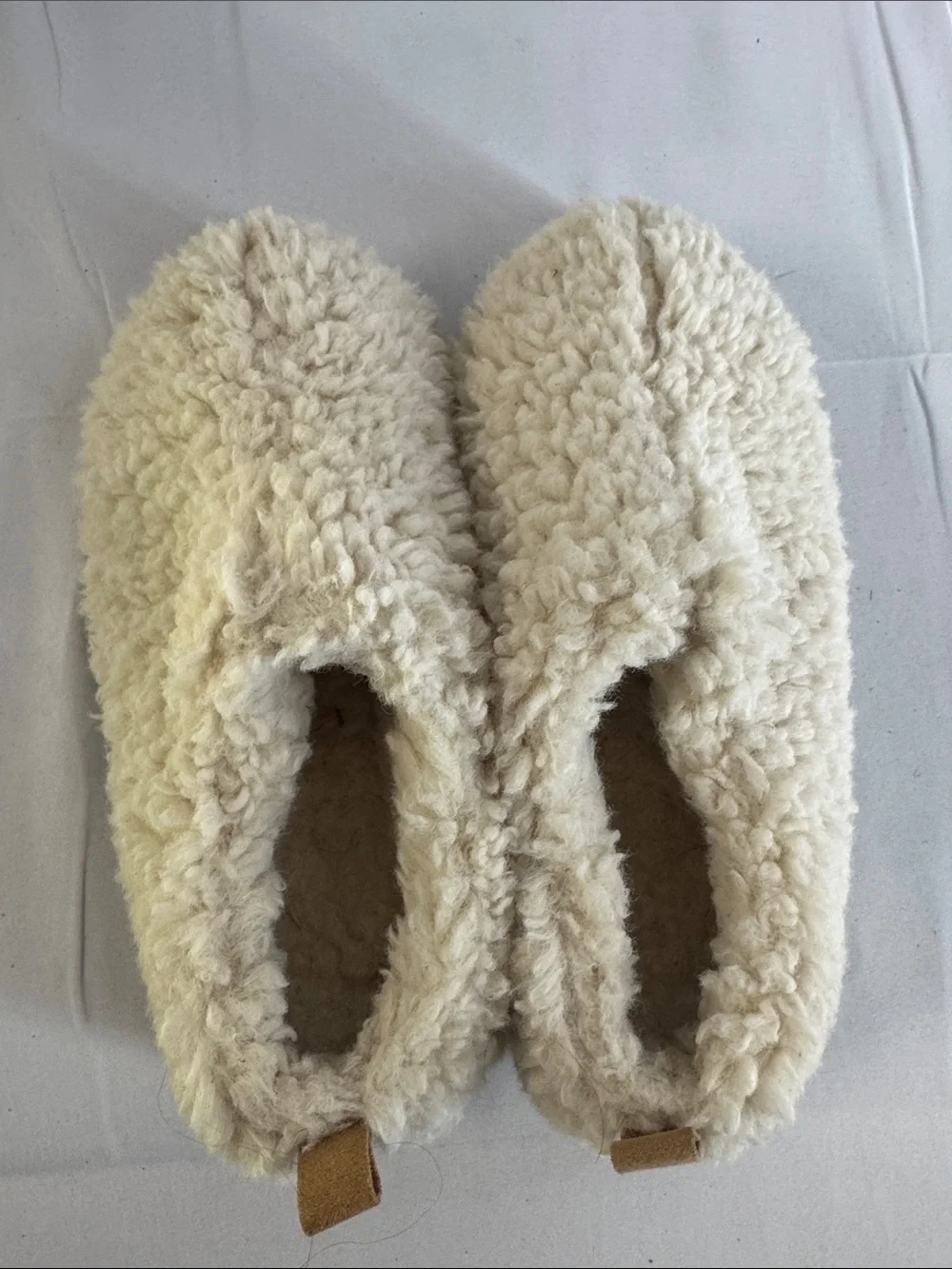 Kids Cream Sherpa Slip-On Slippers